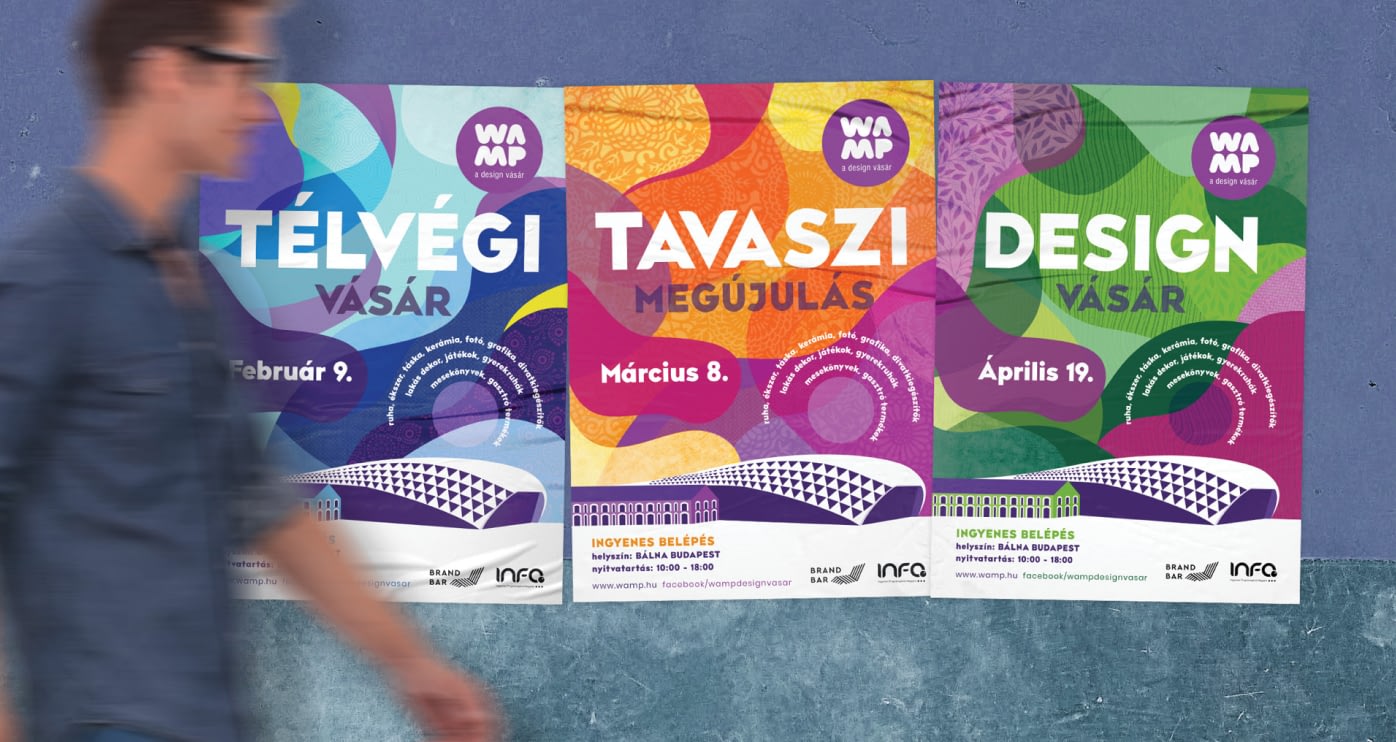 Banner design for WAMP design fair, purple