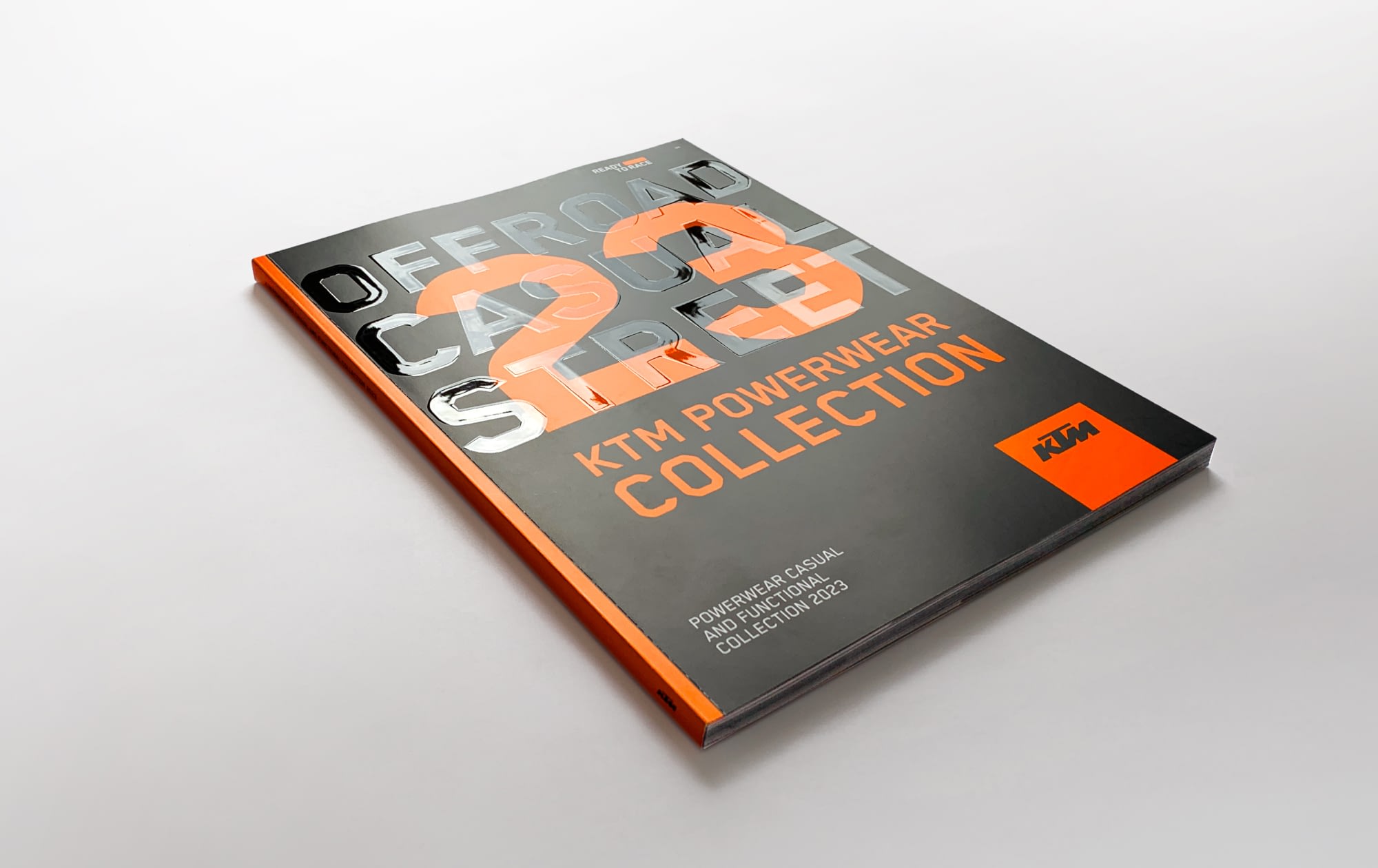 Cover design for KTM Powerwear Collection catalogue 2023