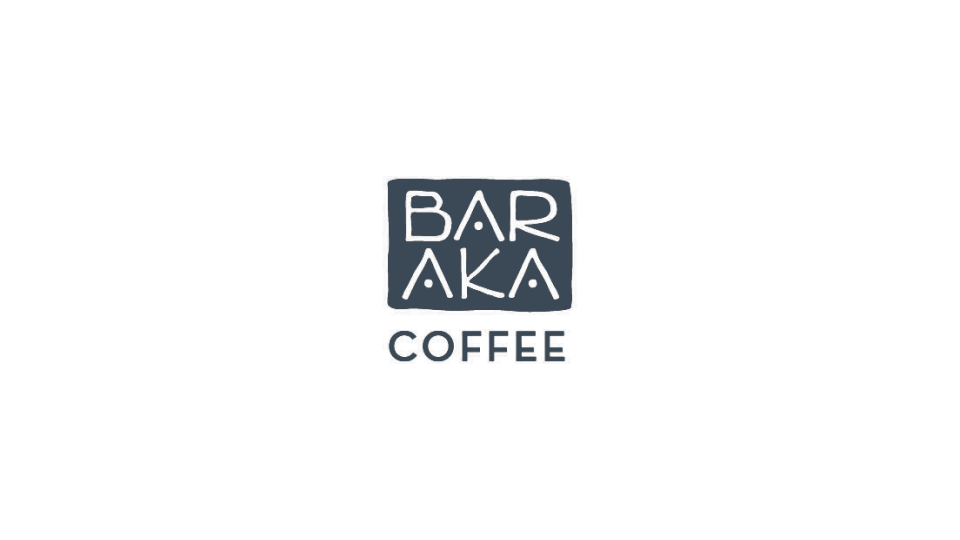 Logo for Baraka coffee, displayed on the packaging